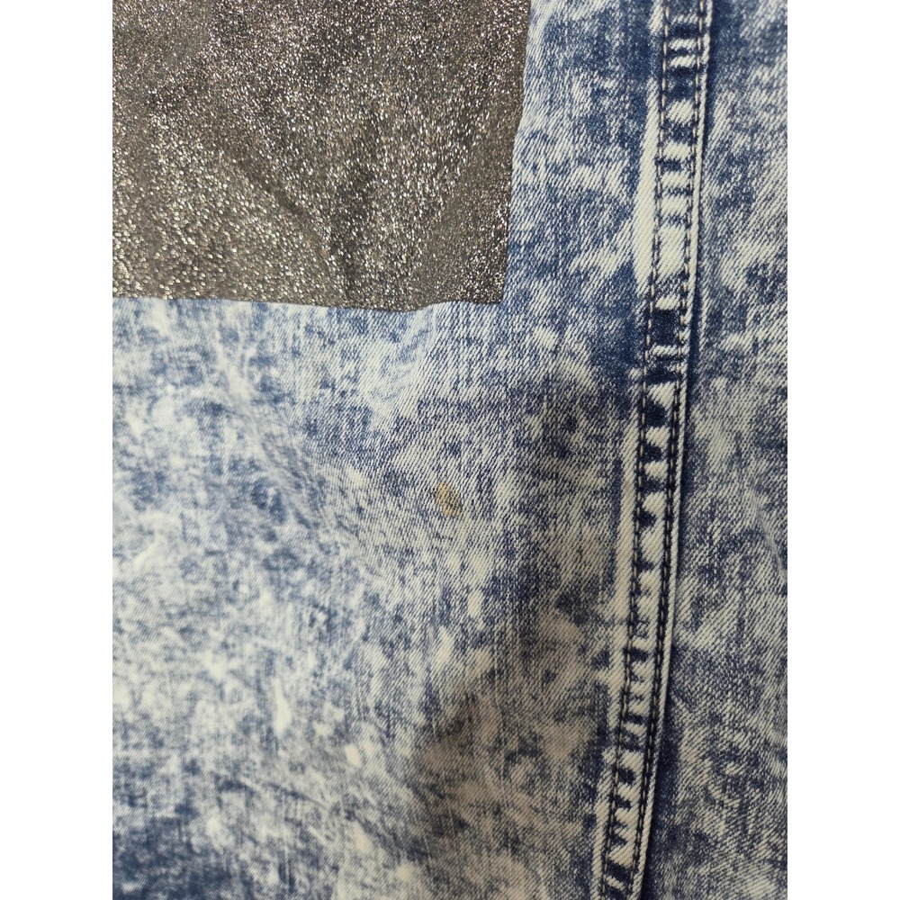 1969 Italia Mens XL‎ Acid Wash Denim Jacket Graphic Patch - Picture 7 of 9